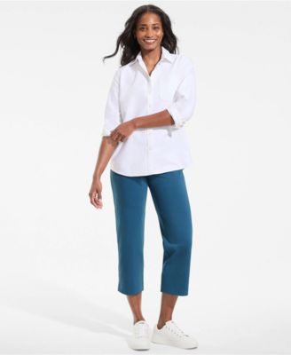 Women's Starfish Mid Rise Pull On Crop Pants