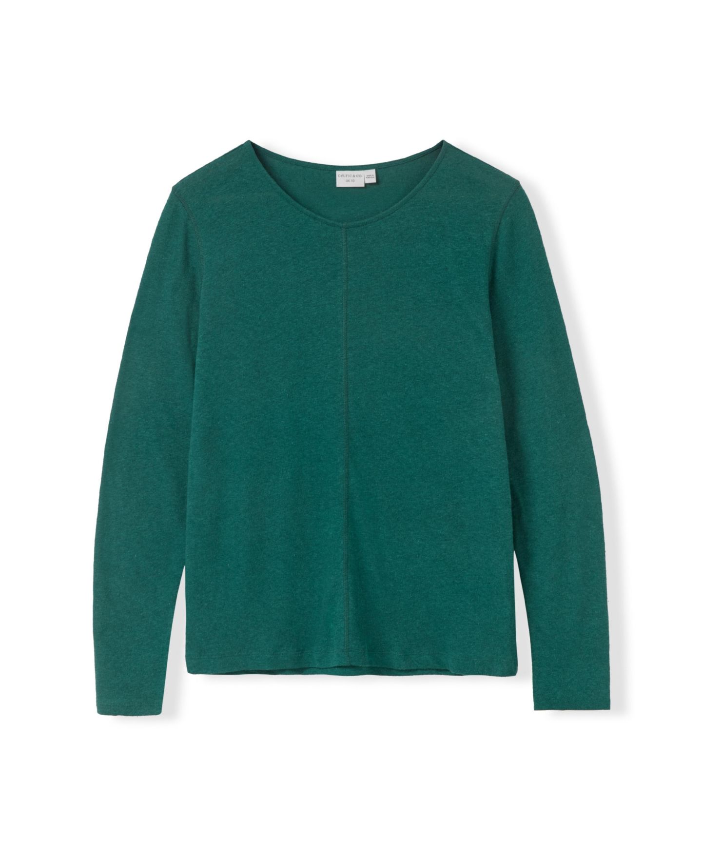 Женский топ Celtic & Co. Linen Blend Long Sleeve, цвет: Бирюзовый — фото 4
