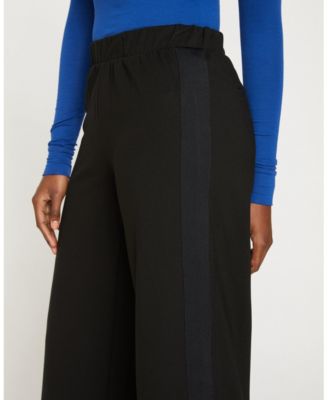 Women's Plus Size Wide Leg Stripe Ponte Pant