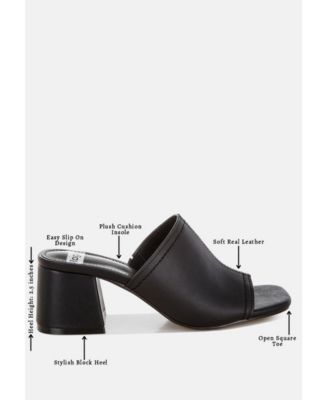 Rag and Co Womens Wuling Slip-On Soft Leather Heels