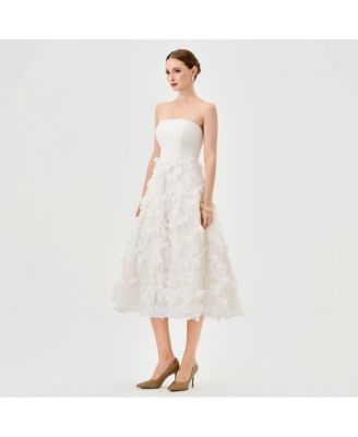 Women's Strapless Midi Dress