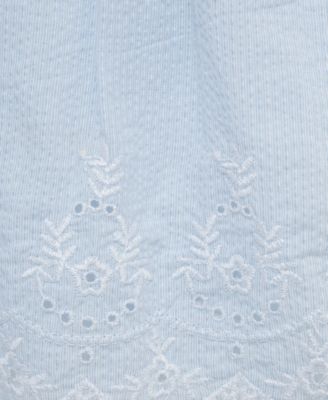 Baby Girls' Eyelet Embroidery Top, Shorts and Headband, 3-Piece Set