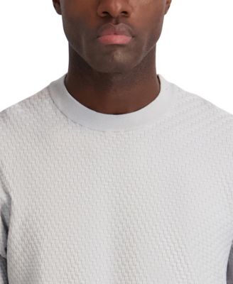 TEXTURED S/S FITTED CREWNECK