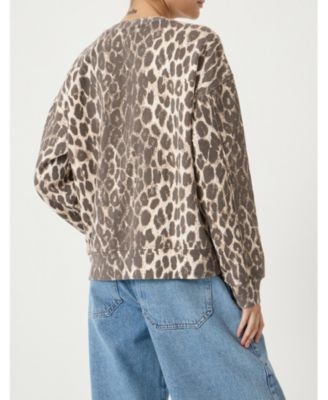 Women's Astra Leopard Print Cotton Sweatshirt