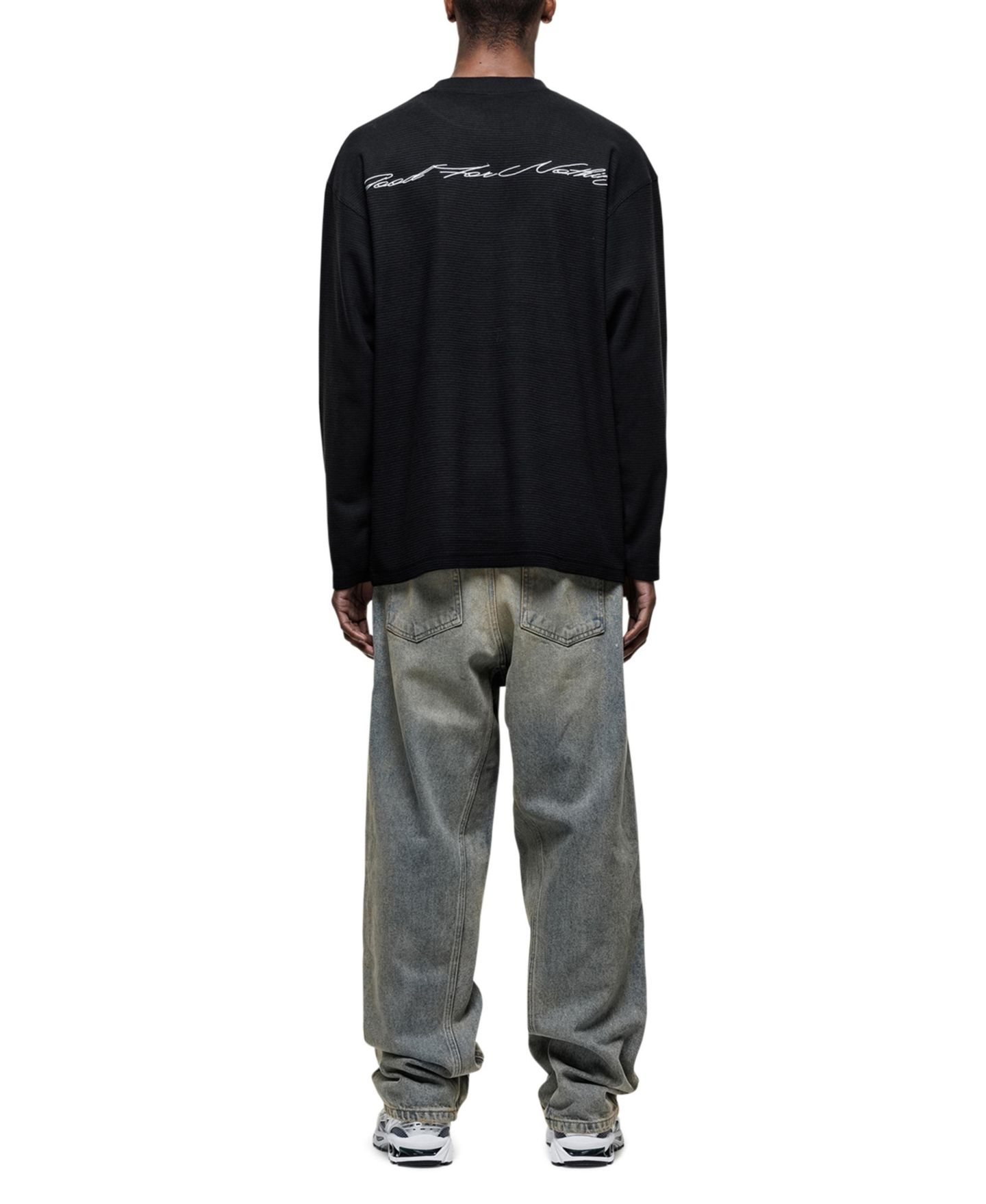 Мужская футболка Good For Nothing Scribble Long-Sleeve Waffle, цвет: Чёрный — фото 2