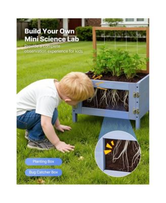 Outdoor Wooden Mud Kitchen for Kids with Planting Box & Sink