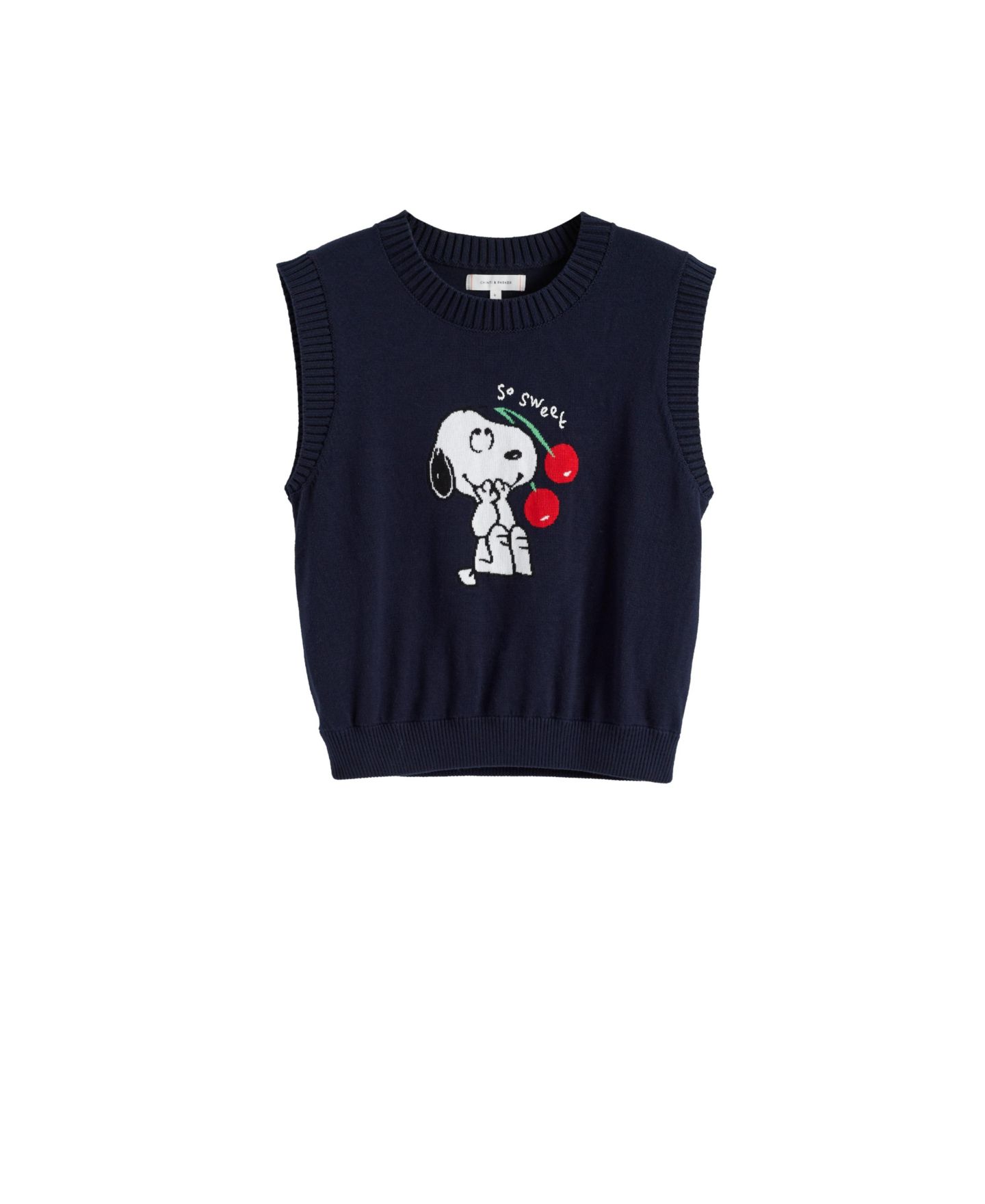 Женский топ Chinti & Parker Cotton Snoopy Cherry, цвет: Синий — фото 4