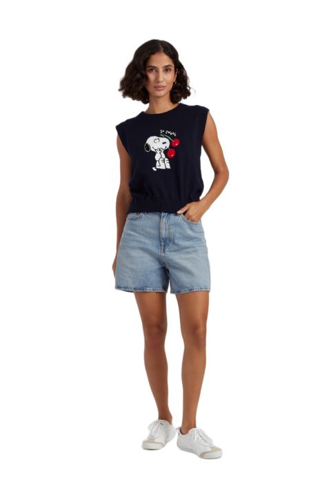 Женский топ Chinti & Parker Cotton Snoopy Cherry, цвет: Синий