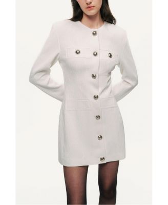 Women's Padded Shoulder Mini Dress