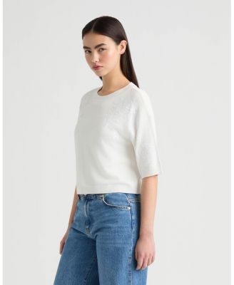 Women's Sequined Short Sleeve Sweater