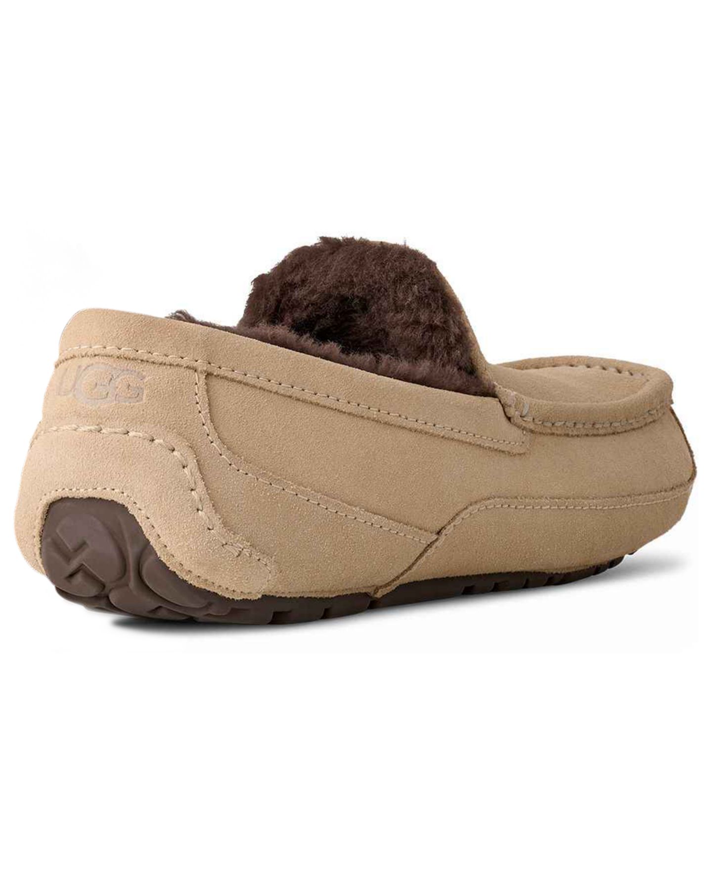 Мужские тапочки UGG® Ascot Moccasin Slippers, цвет: Бежевый — фото 5