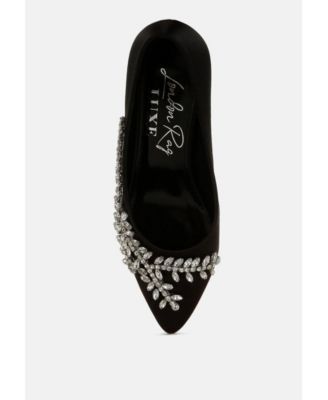 Women's Abatina Satin Diamante Embellished Pumps