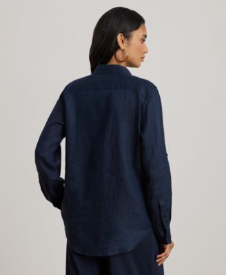 Women's Point Collar Button Placket Shirt