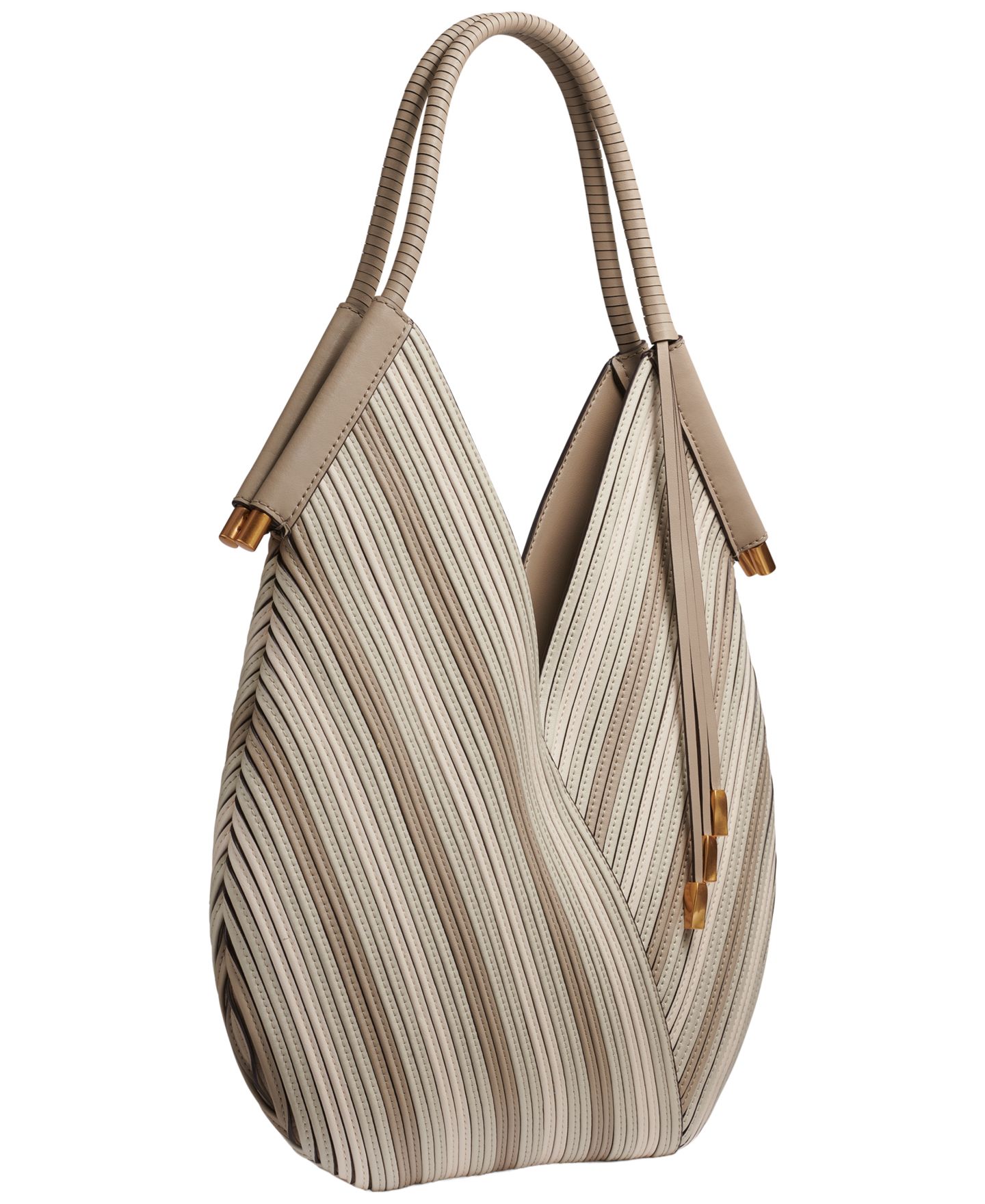 Женская сумка Donna Karan New York Baldwin Chevron Large Shoulder, цвет: Нейтральный разноцветный — фото 3