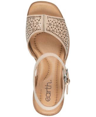 Women's Quinty Leather Platform Block Heel Dress Sandals