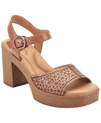 Women's Quinty Leather Platform Block Heel Dress Sandals