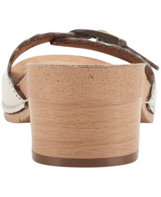 Women's Haisly Leather Buckle Band Block Heel Sandals