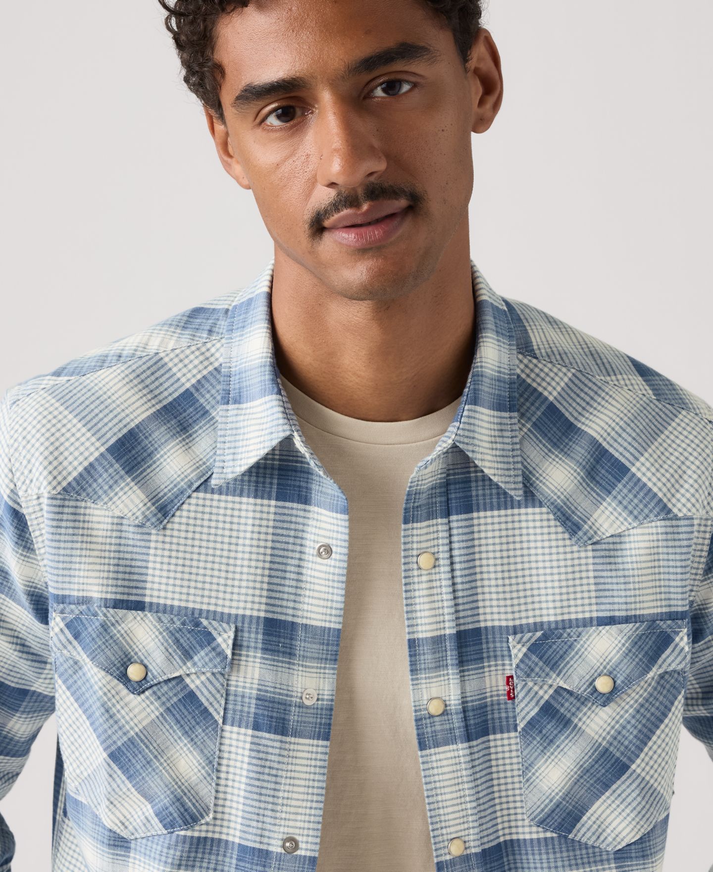 Мужская рубашка Levi's Classic-Fit Western, цвет: Клетчатый — фото 3