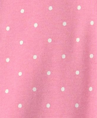 Baby Girls' Strawberry and Polka Dots Print One-Piece Pajama Set, 2-Pack