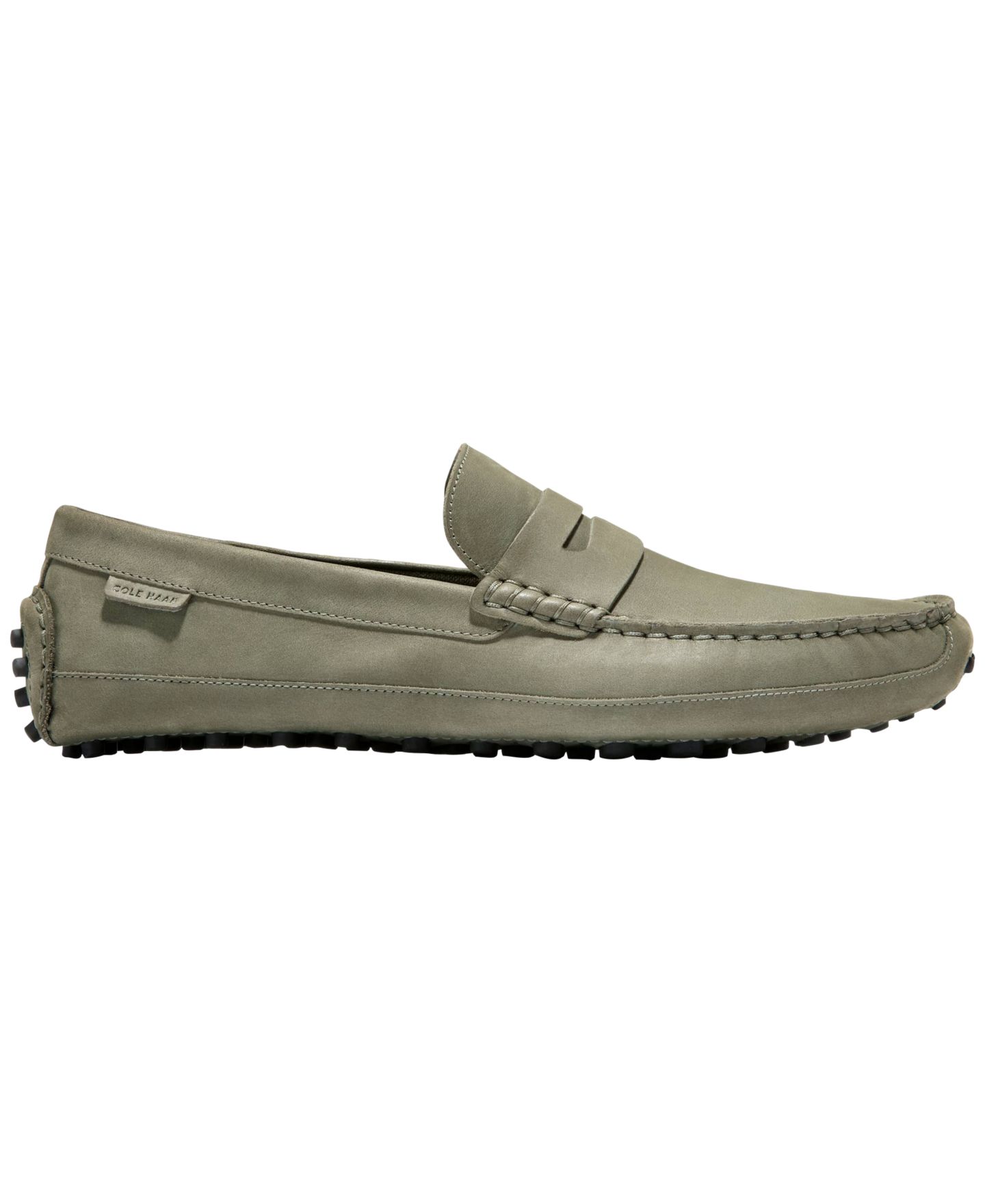 Мужские лоферы-драйверы Cole Haan Davies Grand без застёжек, цвет: Оливковый нубуковый — фото 2