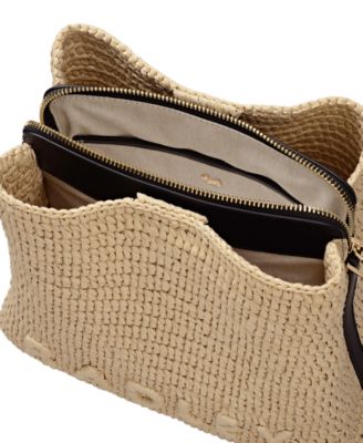 Raffia Small Compartment Crossbody Bag