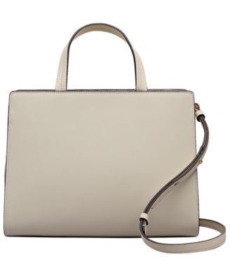 RHS Small Leather Appliqu&eacute; Ziptop Grab Satchel Bag