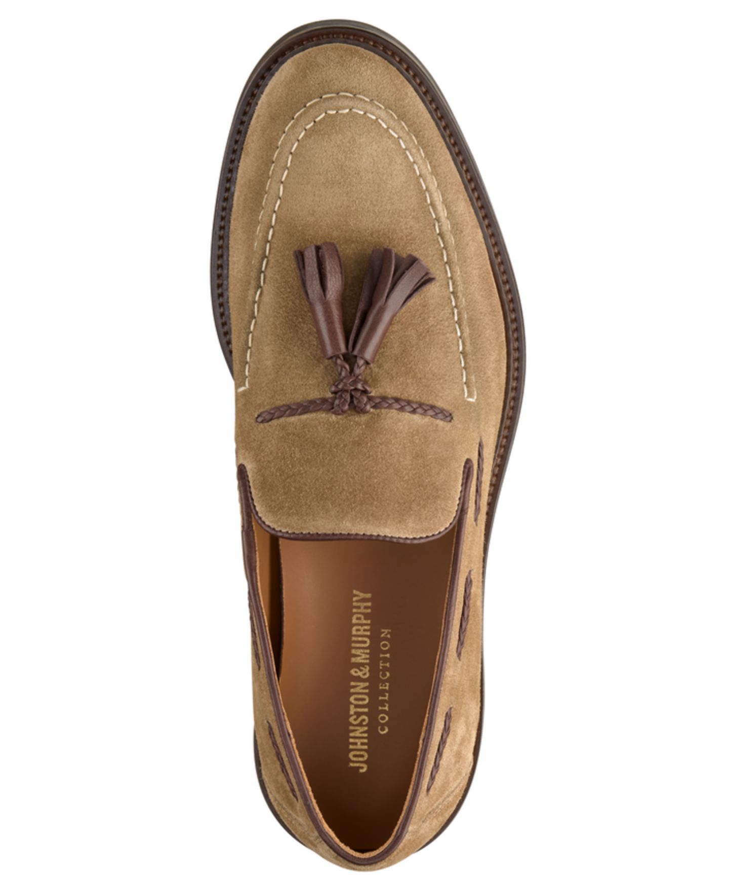 Мужские туфли Johnston & Murphy Hartford Tassel Loafer, цвет: Бежевый — фото 4