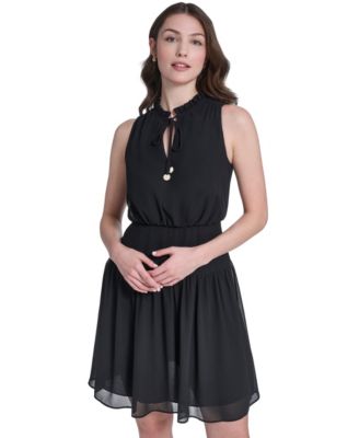 Women's V-Neck Fit & Flare Mini Dress