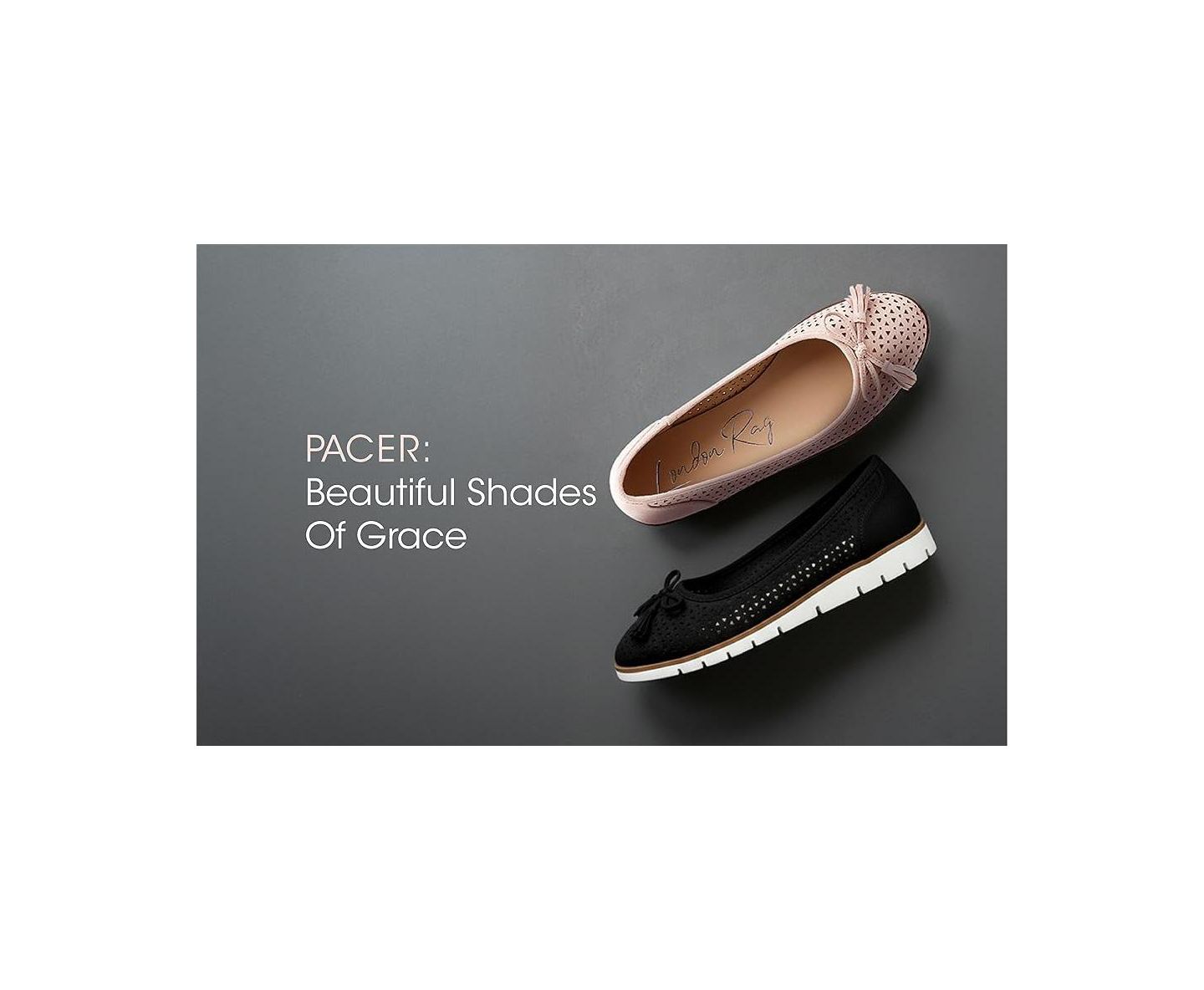 Женские балетки London Rag Pacer Perforated Leather Ballerinas, цвет: Чёрный — фото 11