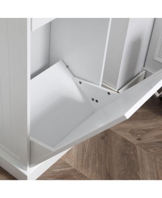 Hidden Trash Can Container Tilt Opening Kitchen Cabinet Bin