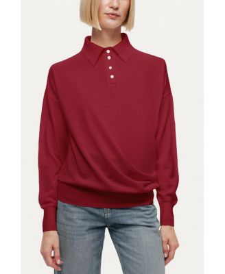 Women's Knit Polo Sweater