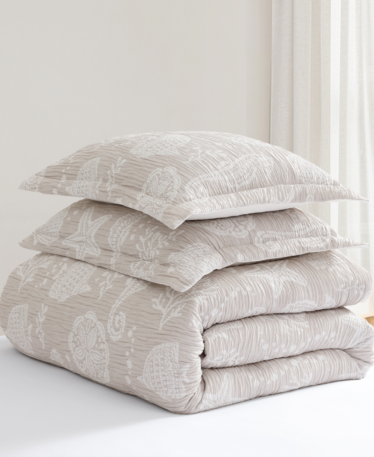 Levtex Seaside Charm Textured 3-Pc. Duvet Cover Set