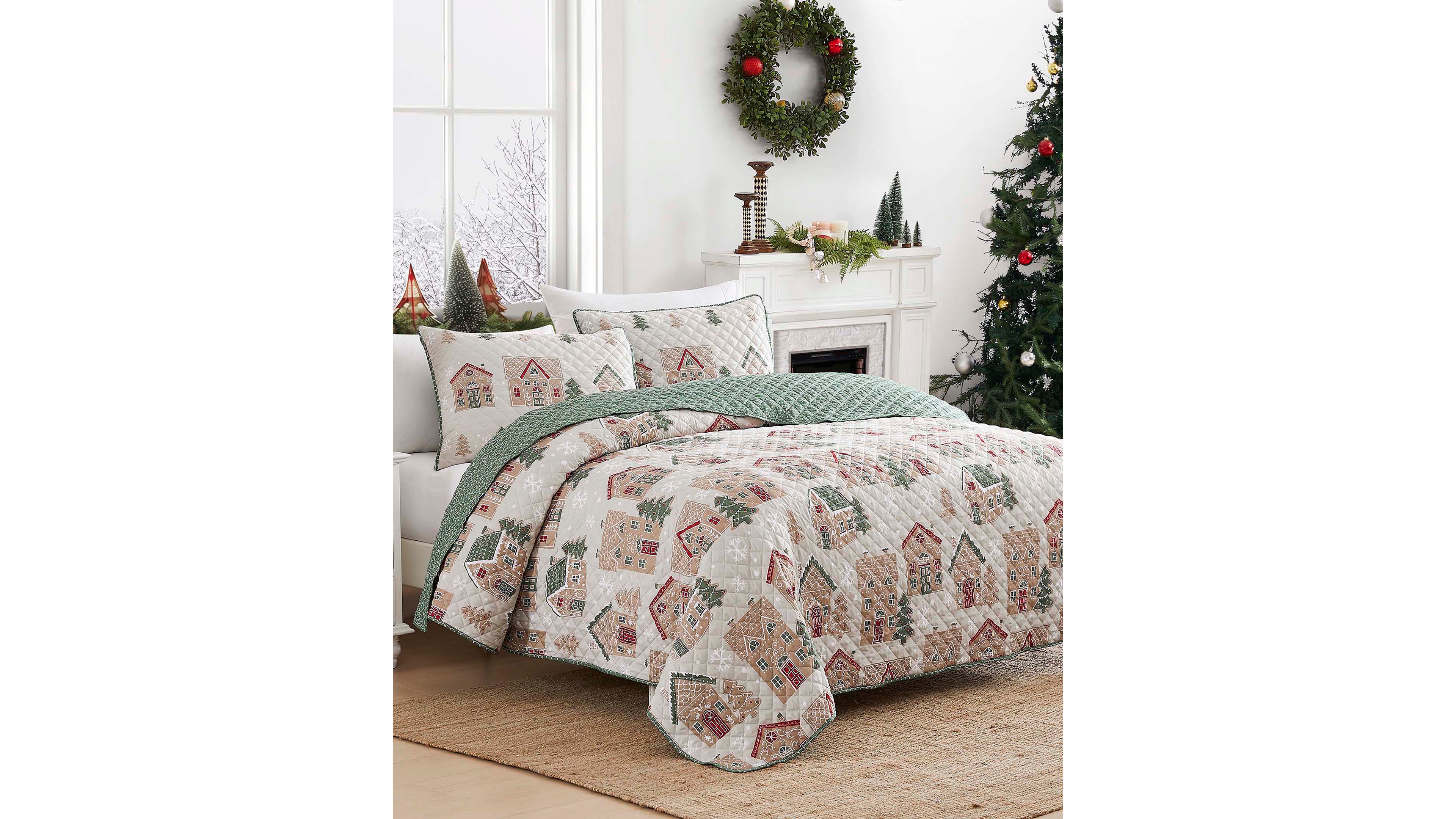 Avanti Gingerbread Reversible 3-Pc. Quilt Set, Full/Queen