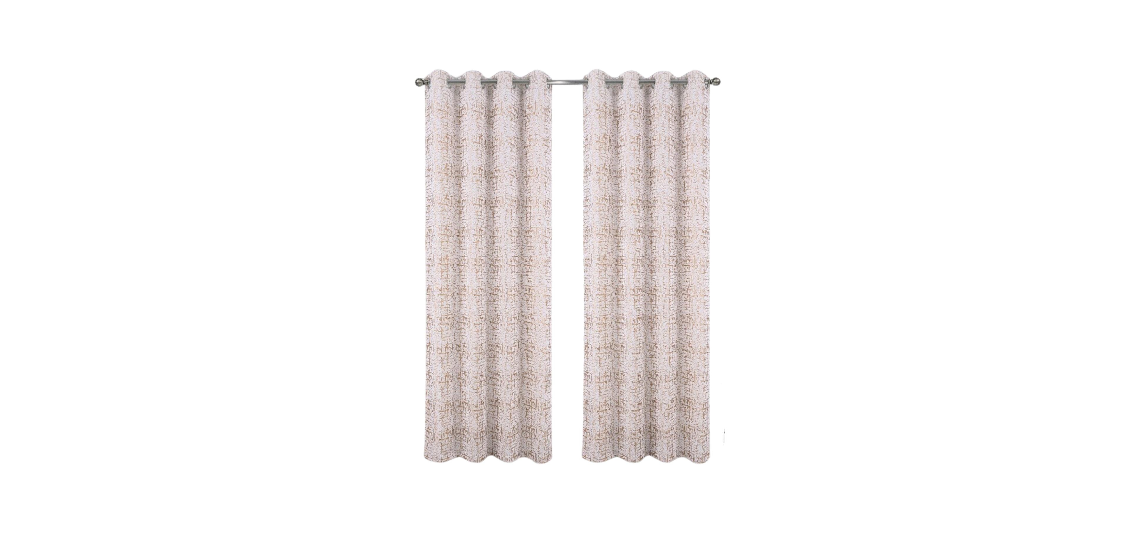 Rt Designers Collection 100% Polyester 140 Gsm Luca Jacquard Grommet Curtain Panel 54" x 84