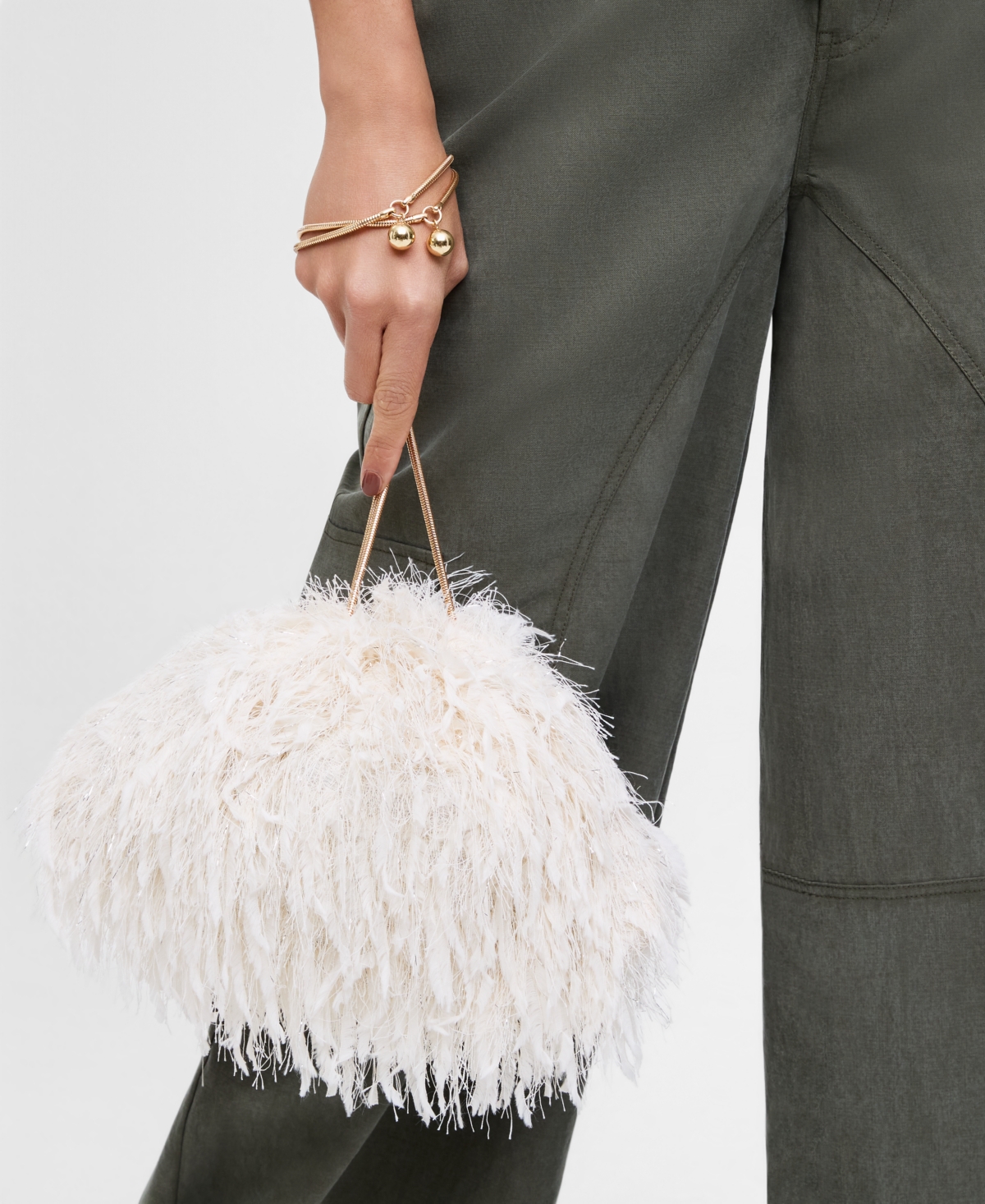 Feather Fringe Clutch, Macy's Exclusive- Molly Rogers Capsule Collection