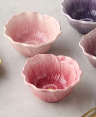 Wildflowers Floral Ice Cream Bowls, Set of 4