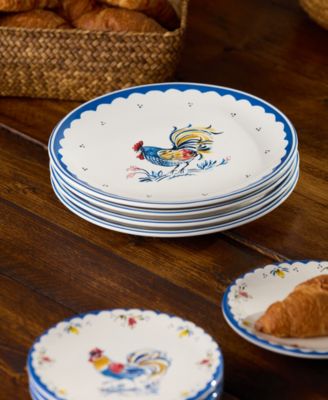 French Rooster Salad Plates, Set of 4