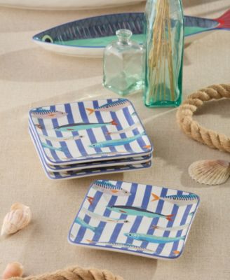 Something Fishy Canape Plates, Set of 4