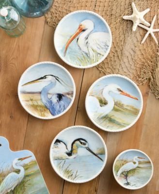 Coastal Birds Soup Bowls, Set of 4