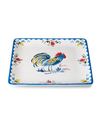 French Rooster Square Platter