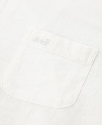 Boys' Short-Sleeve Linen Camp Shirt