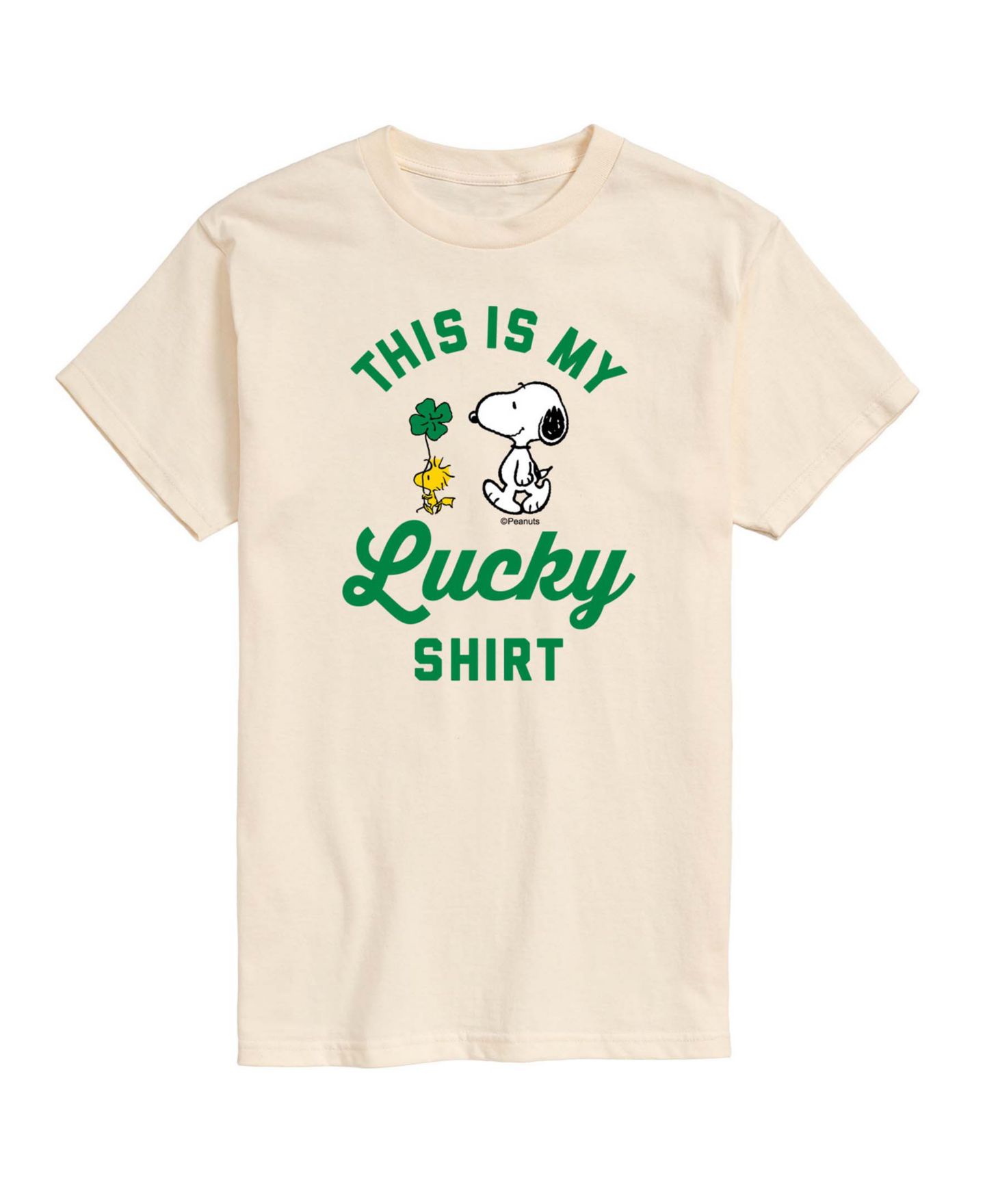 Мужская футболка AIRWAVES Peanuts Snoopy Lucky Shirt T-Shirt, цвет: Кремовый — фото 1