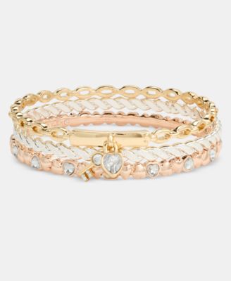 3-Pc. Set Crystal Rope Bangle Bracelets