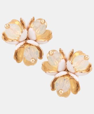 Textured Flower Stud Earrings