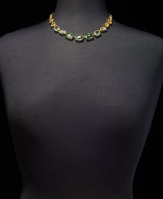 Stationed Stone Statement Necklace, 16" + 3" extender