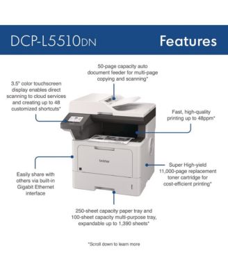 DCPL5510DN Business Laser AIO Printer Copy Print Scan