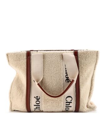 Large Woody Tote Shearling with Leather