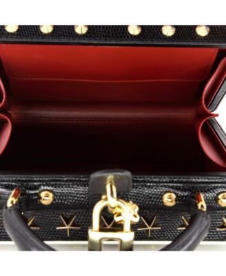 Small Treasure Box Bag Embellished Printed Leather