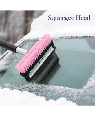 39" Extendable Snow Brush with Shovel, Squeegee and Ice Scraper with Storage Bag