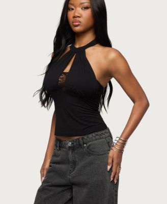 Women's Lielle Lacey Layered Halter Top